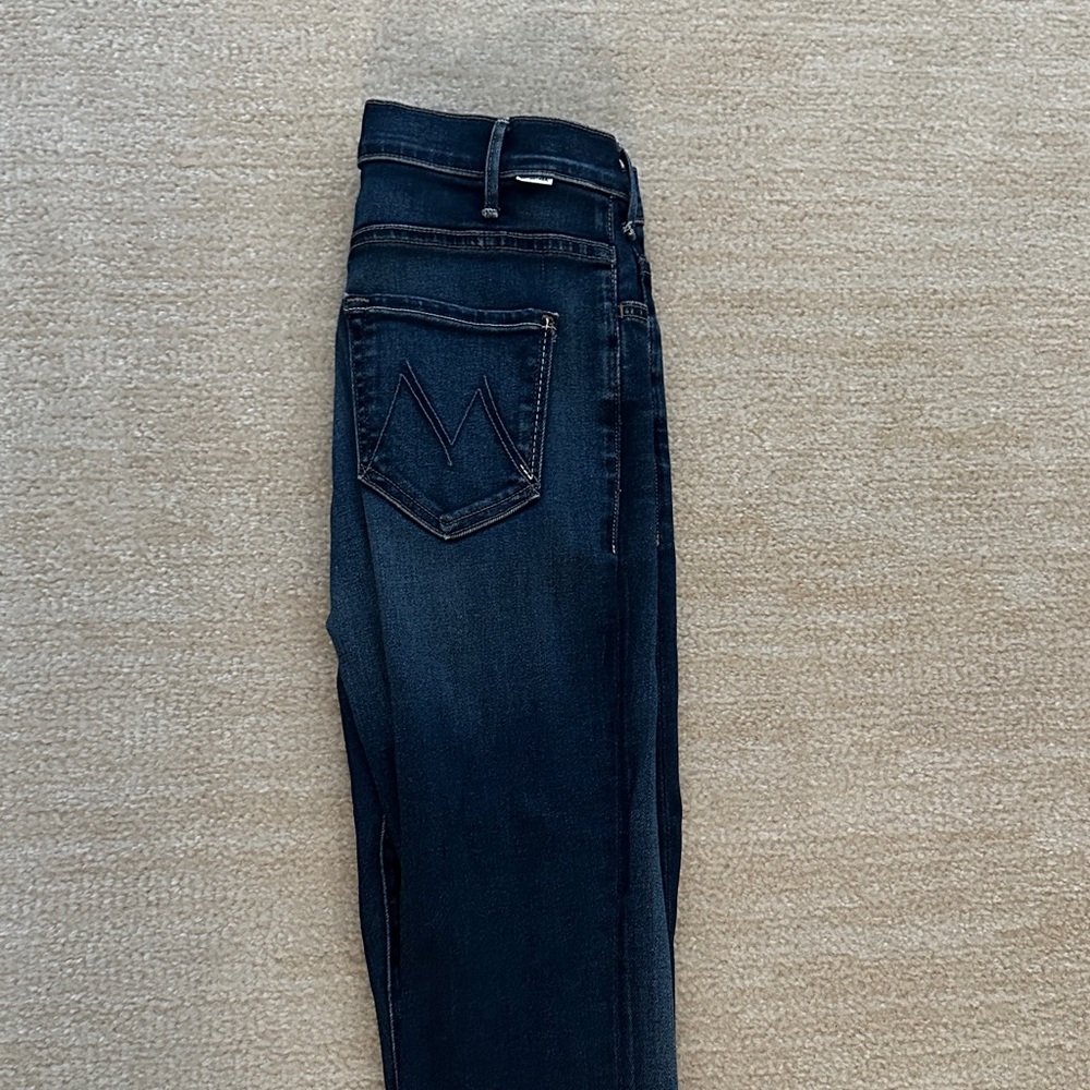 MOTHER Dark Blue Skinny Jeans